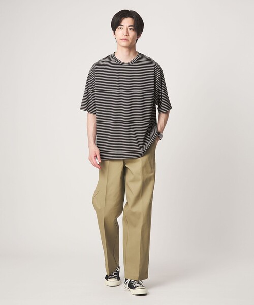 green label relaxing(グリーンレーベルリラクシング)の「フェード ボーダー クルーネック 半袖 Tシャツ(Tシャツ/カットソー・メンズ・オレンジ/ライトグレー/ダークグレー・XL/M/L/S)」の9枚目の写真