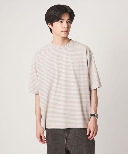 green label relaxing(グリーンレーベルリラクシング)の「フェード ボーダー クルーネック 半袖 Tシャツ(Tシャツ/カットソー・メンズ・オレンジ/ライトグレー/ダークグレー・XL/M/L/S)」の10枚目の写真