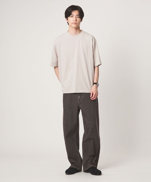 green label relaxing(グリーンレーベルリラクシング)の「フェード ボーダー クルーネック 半袖 Tシャツ(Tシャツ/カットソー・メンズ・オレンジ/ライトグレー/ダークグレー・XL/M/L/S)」の11枚目の写真