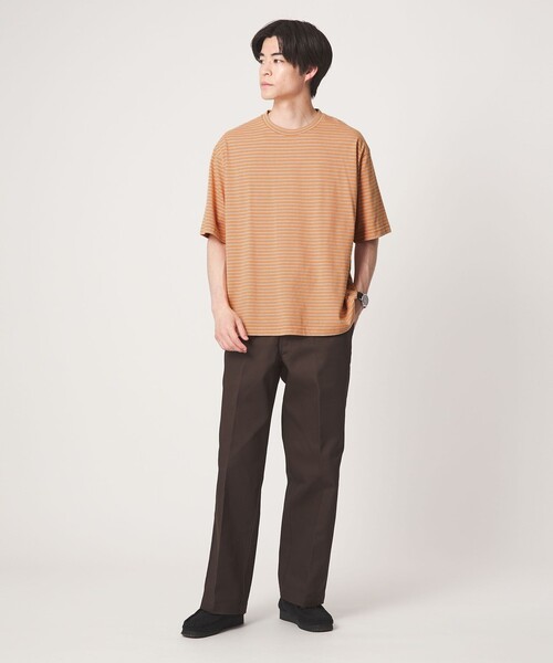 green label relaxing(グリーンレーベルリラクシング)の「フェード ボーダー クルーネック 半袖 Tシャツ(Tシャツ/カットソー・メンズ・オレンジ/ライトグレー/ダークグレー・XL/M/L/S)」の13枚目の写真