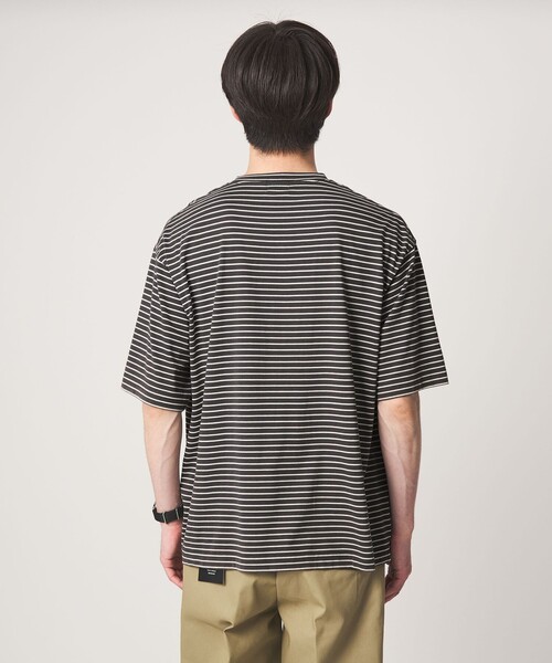 green label relaxing(グリーンレーベルリラクシング)の「フェード ボーダー クルーネック 半袖 Tシャツ(Tシャツ/カットソー・メンズ・オレンジ/ライトグレー/ダークグレー・XL/M/L/S)」の16枚目の写真