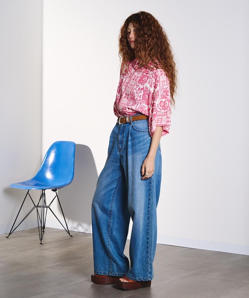 HLAADA(フラーダ)の「HLAADA for ROSEBUD/FLOWER PRINT SHORT SLEEVE SHIRT(シャツ/ブラウス・レディース・レッド/ブルー・ONE SIZE)」の17枚目の写真