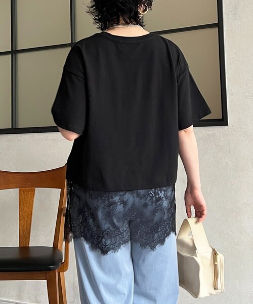 un dix cors(アンディコール)の「ひげレースカットソー(Tシャツ/カットソー・レディース・オフホワイト/ブラック・FREE)」の20枚目の写真