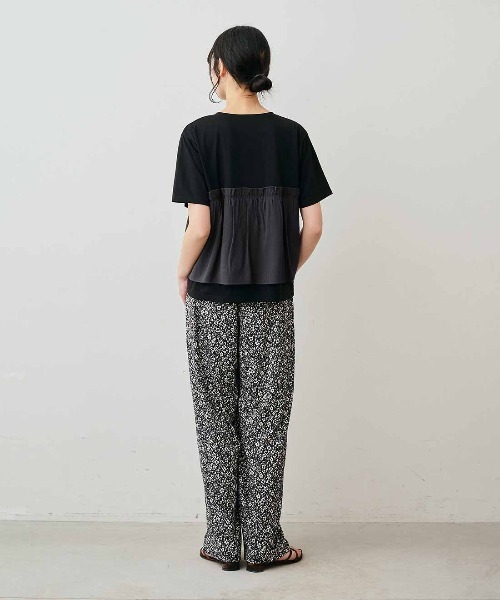 Live in comfort（リブインコンフォート）の「リブ　イン　コンフォート　着心地やわらかなフリルビスチェドッキングトップス（Tシャツ/カットソー・レディース・ホワイト系その他/ブラック系その他・S/3L/LL/L/M）」の5枚目の写真