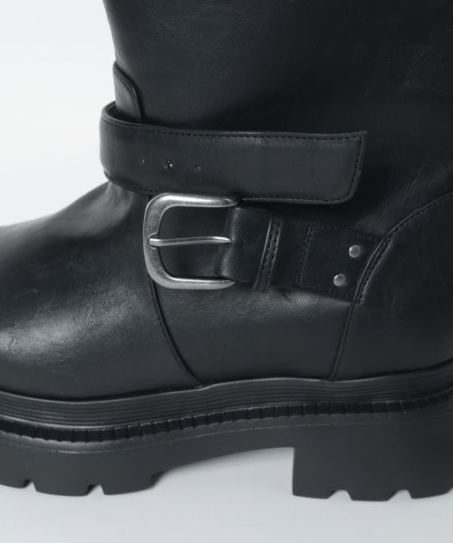 JEANASIS（ジーナシス）の「ベルトライディングロングブーツ/911735（ブーツ・レディース・ブラウン/ブラック・LARGE/MEDIUM）」の11枚目の写真