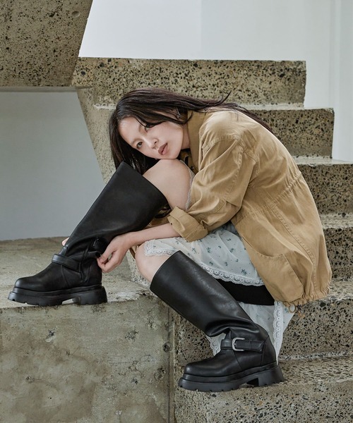 JEANASIS(ジーナシス)の「ベルトライディングロングブーツ/911735(ブーツ・レディース・ブラウン/ブラック・LARGE/MEDIUM)」の18枚目の写真