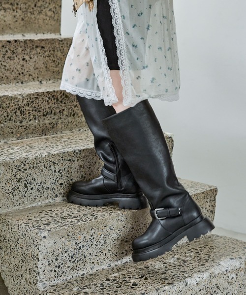 JEANASIS(ジーナシス)の「ベルトライディングロングブーツ/911735(ブーツ・レディース・ブラウン/ブラック・LARGE/MEDIUM)」の20枚目の写真
