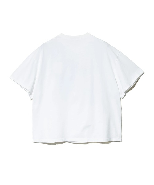 mililopiulu(ミリロピュール)の「mililopiulu/ミリロピュール レースMIX デニムパッチTEE(Tシャツ/カットソー・レディース・ホワイト/チャコールグレー・FREE)」の4枚目の写真