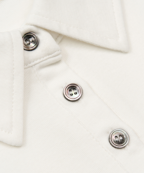 PEPLEE（ペプリー）の「Button Cap Sleeve Collar Tee (White)（ポロシャツ・レディース・その他・SMALL/MEDIUM）」の4枚目の写真