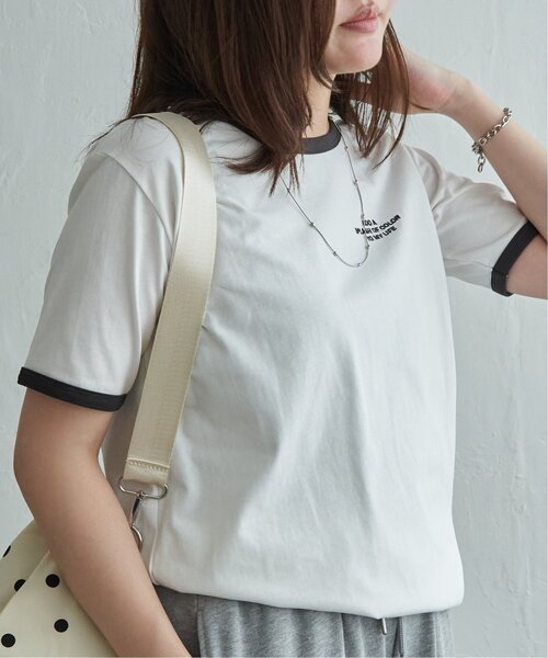VENCEEXCHANGE(ヴァンスエクスチェンジ)の「リンガー刺繍ロゴTシャツ(Tシャツ/カットソー・レディース・オフホワイト/ブラック・FREE)」の19枚目の写真
