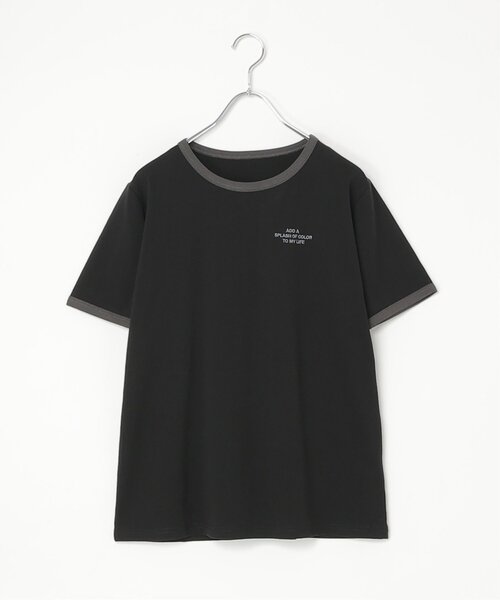 VENCEEXCHANGE(ヴァンスエクスチェンジ)の「リンガー刺繍ロゴTシャツ(Tシャツ/カットソー・レディース・オフホワイト/ブラック・FREE)」の8枚目の写真
