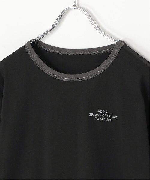 VENCEEXCHANGE(ヴァンスエクスチェンジ)の「リンガー刺繍ロゴTシャツ(Tシャツ/カットソー・レディース・オフホワイト/ブラック・FREE)」の10枚目の写真