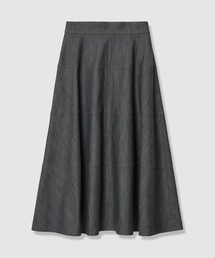 デニムライク切り替え スカート〈セットアップ対応商品〉