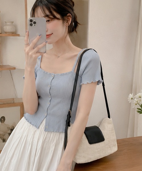 Nia(ニア)の「Nia(ニア)/配色キャンバスハンドバッグ(ハンドバッグ・レディース・ベージュ/ブラウン・FREE)」の6枚目の写真