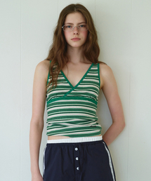MULTI STRIPE SLEEVELESS GR+IV