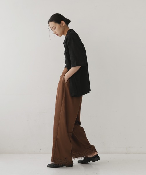 hellam(へラム)の「サテンレースパンツ(Tシャツ/カットソー・レディース・アイボリー/ブラウン/ブラック・FREE)」の19枚目の写真