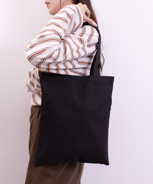 NEWTRAL PRODUCTS(ニュートラルプロダクツ)の「101 Basic Tote Bag Mサイズ/無地トート コットン100% エコバッグ/101 Basic Tote Bag Mサイズ(トートバッグ・レディース・ブラック/ナチュラル・M)」の1枚目の写真