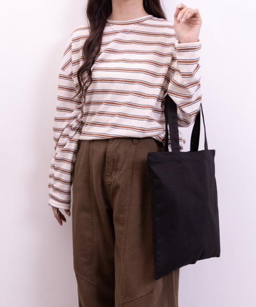 NEWTRAL PRODUCTS(ニュートラルプロダクツ)の「101 Basic Tote Bag Mサイズ/無地トート コットン100% エコバッグ/101 Basic Tote Bag Mサイズ(トートバッグ・レディース・ブラック/ナチュラル・M)」の8枚目の写真