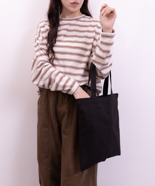 NEWTRAL PRODUCTS(ニュートラルプロダクツ)の「101 Basic Tote Bag Mサイズ/無地トート コットン100% エコバッグ/101 Basic Tote Bag Mサイズ(トートバッグ・レディース・ブラック/ナチュラル・M)」の9枚目の写真