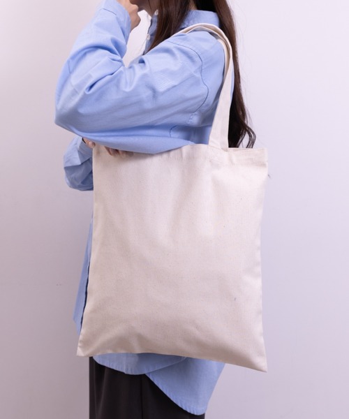 NEWTRAL PRODUCTS(ニュートラルプロダクツ)の「101 Basic Tote Bag Mサイズ/無地トート コットン100% エコバッグ/101 Basic Tote Bag Mサイズ(トートバッグ・レディース・ブラック/ナチュラル・M)」の3枚目の写真