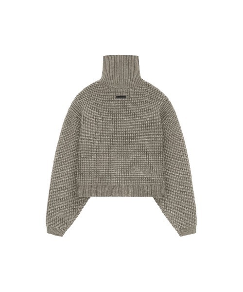 FOG ESSENTIALS(エフオージーエッセンシャルズ)の「フィア オブ ゴッド エッセンシャルズ【Fear of God ESSENTIALS】- タートルネック【HEAVY WAFFLE CROPPED TURTLENECK HEATHER GRAY 192HO247321FW】(ニット/セーター・レディース・ヘザーグレー・MEDIUM)」の2枚目の写真