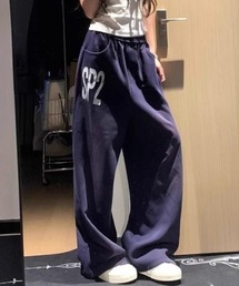 ヴィンテージプリント ワイドスウェットパンツ