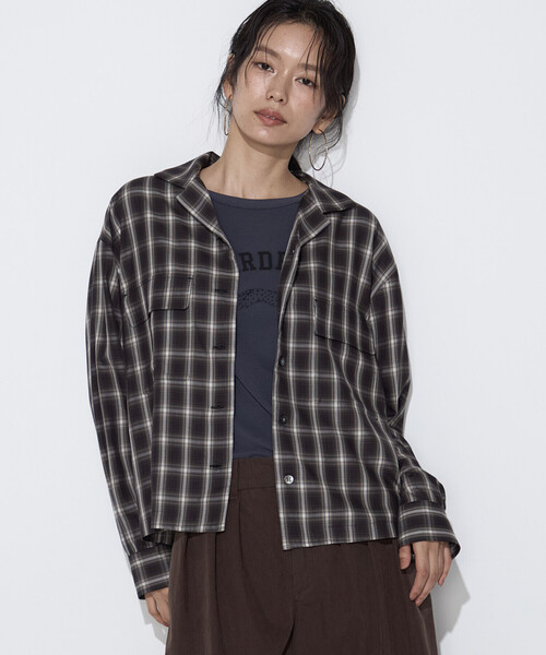 COMME CA Wardrobe(コムサワードローブ)の「オンブレーチェック シャツ(シャツ/ブラウス・レディース・アイボリー/ブラック・FREE)」の1枚目の写真
