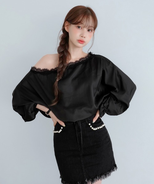 by muni:r(バイ ムニール)の「パールポケットデニムスカート/2026 AW COLLECTION(デニムスカート・レディース・ブラック・SMALL/MEDIUM)」の6枚目の写真
