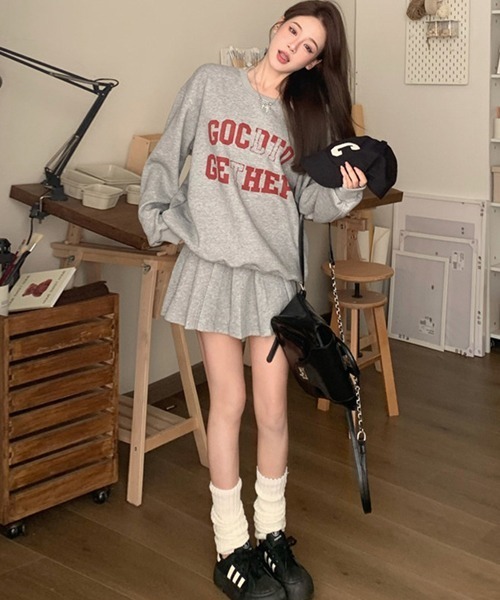 Ressaca（レサーカ）の「スウェット＆ミニスカート セットアップ（セットアップ・レディース・グレー/ネイビー・M）」の16枚目の写真