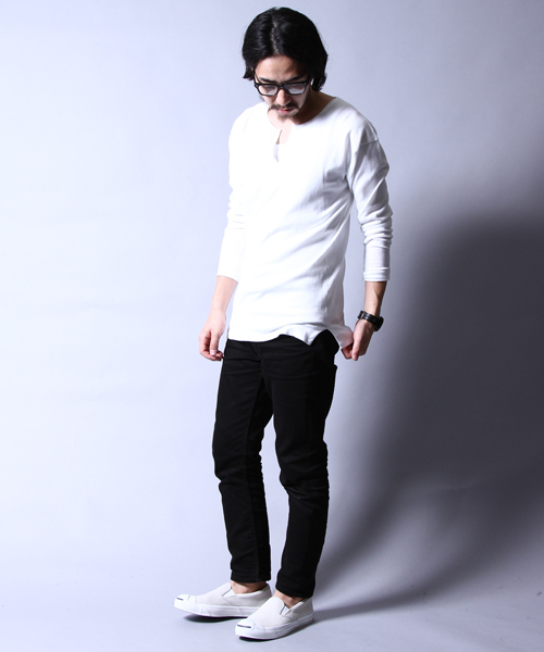JOHN SMEDLEY（ジョンスメドレー）の「JOHN SMEDLEY×AMERICAN RAG CIE 別注スキッパー ニットソー（ニット/セーター・メンズ・ブルー/ベージュ/ホワイト/ブラック・MEDIUM/SMALL/LARGE）」の6枚目の写真