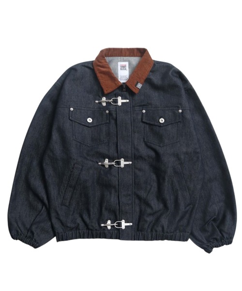 VISION STREET WEAR(ヴィジョンストリートウェア)の「Rigid denim fireman jacket / リジッドデニムファイヤーマンジャケット(デニムジャケット・メンズ・ネイビー/ブラック/ブラウン・X-LARGE/MEDIUM/LARGE)」の3枚目の写真