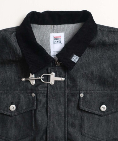 VISION STREET WEAR(ヴィジョンストリートウェア)の「Rigid denim fireman jacket / リジッドデニムファイヤーマンジャケット(デニムジャケット・メンズ・ネイビー/ブラック/ブラウン・X-LARGE/MEDIUM/LARGE)」の12枚目の写真