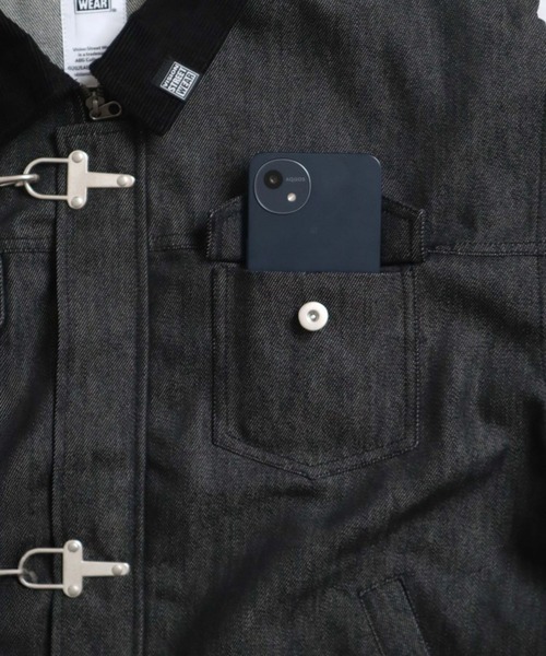VISION STREET WEAR(ヴィジョンストリートウェア)の「Rigid denim fireman jacket / リジッドデニムファイヤーマンジャケット(デニムジャケット・メンズ・ネイビー/ブラック/ブラウン・X-LARGE/MEDIUM/LARGE)」の13枚目の写真