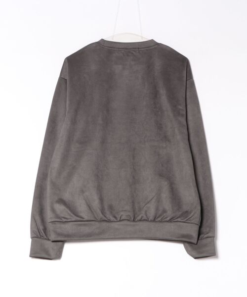 ANPAS(アンパス)の「Cut Suede Sweatshirt with Ghost & Cat Embroidery / カットスエード おばけ&ねこ ワンポイント胸刺繍トレーナー レディース メンズ ユニセックス スウェット 猫 ネコ オバケ(スウェット・メンズ・グレー系1/グレー系2/アイボリー系1/アイボリー系2/サックスブルー系1/サックスブルー系2・M/L)」の7枚目の写真