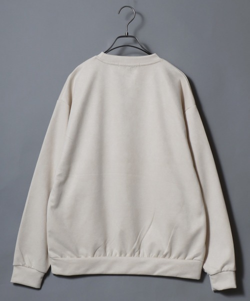 ANPAS（アンパス）の「Cut Suede Sweatshirt with Ghost & Cat Embroidery / カットスエード おばけ&ねこ ワンポイント胸刺繍トレーナー レディース メンズ ユニセックス スウェット 猫 ネコ オバケ（スウェット・メンズ・グレー系1/グレー系2/アイボリー系1/アイボリー系2/サックスブルー系1/サックスブルー系2・M/L）」の13枚目の写真