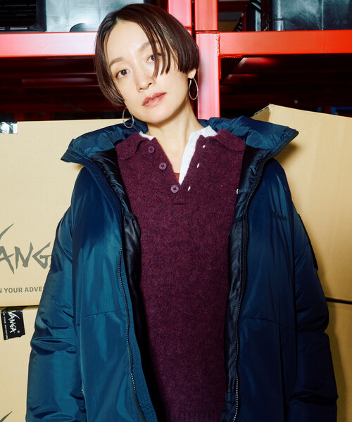 FREAK'S STORE(フリークスストア)の「NANGA × FREAK'S STORE/ナンガ 別注 DOWN JACKET made in japan/別注 ダウンジャケット メイドインジャパン(ダウンジャケット/コート・レディース・ダークネイビー/グレー/ナチュラル・フリ-)」の4枚目の写真