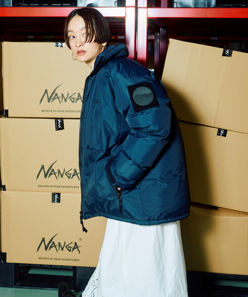 FREAK'S STORE(フリークスストア)の「NANGA × FREAK'S STORE/ナンガ 別注 DOWN JACKET made in japan/別注 ダウンジャケット メイドインジャパン(ダウンジャケット/コート・レディース・ダークネイビー/グレー/ナチュラル・フリ-)」の6枚目の写真
