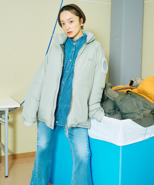 FREAK'S STORE(フリークスストア)の「NANGA × FREAK'S STORE/ナンガ 別注 DOWN JACKET made in japan/別注 ダウンジャケット メイドインジャパン(ダウンジャケット/コート・レディース・ダークネイビー/グレー/ナチュラル・フリ-)」の8枚目の写真