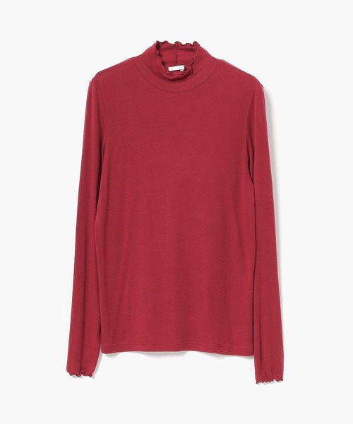 GLACIER lusso(グラシアルッソ)の「メローハイネック(Tシャツ/カットソー・レディース・ダークブルー/アイボリー/ブラック/レッド/杢グレー・L/LL/M/S)」の6枚目の写真