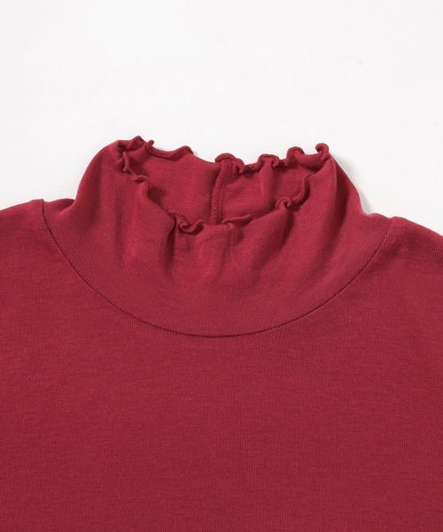 GLACIER lusso(グラシアルッソ)の「メローハイネック(Tシャツ/カットソー・レディース・ダークブルー/アイボリー/ブラック/レッド/杢グレー・L/LL/M/S)」の7枚目の写真