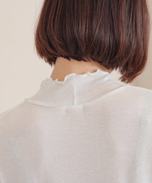 GLACIER lusso(グラシアルッソ)の「メローハイネック(Tシャツ/カットソー・レディース・ダークブルー/アイボリー/ブラック/レッド/杢グレー・L/LL/M/S)」の16枚目の写真