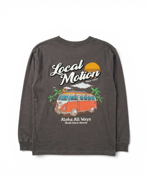 LOCALMOTION HAWAII(ローカルモーション ハワイ)の「ハワイ&リゾートバスサガラ刺繍ロングTシャツ(Tシャツ/カットソー・メンズ・チャコールグレー/ライトグレー・SMALL/X-LARGE/LARGE/MEDIUM)」の12枚目の写真