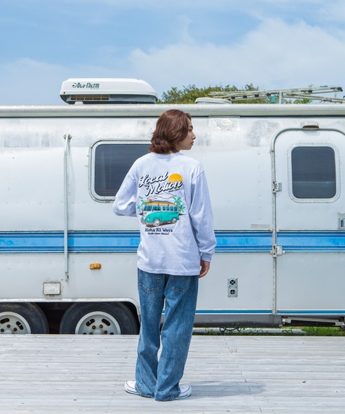 LOCALMOTION HAWAII(ローカルモーション ハワイ)の「ハワイ&リゾートバスサガラ刺繍ロングTシャツ(Tシャツ/カットソー・メンズ・チャコールグレー/ライトグレー・SMALL/X-LARGE/LARGE/MEDIUM)」の16枚目の写真