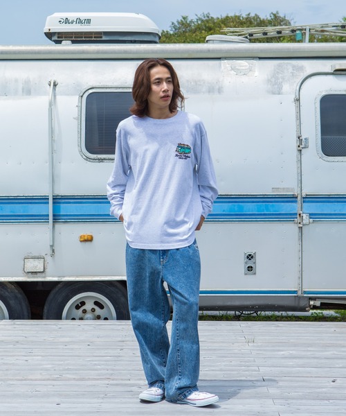LOCALMOTION HAWAII(ローカルモーション ハワイ)の「ハワイ&リゾートバスサガラ刺繍ロングTシャツ(Tシャツ/カットソー・メンズ・チャコールグレー/ライトグレー・SMALL/X-LARGE/LARGE/MEDIUM)」の18枚目の写真