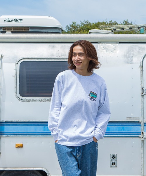 LOCALMOTION HAWAII(ローカルモーション ハワイ)の「ハワイ&リゾートバスサガラ刺繍ロングTシャツ(Tシャツ/カットソー・メンズ・チャコールグレー/ライトグレー・SMALL/X-LARGE/LARGE/MEDIUM)」の20枚目の写真
