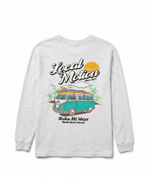 LOCALMOTION HAWAII(ローカルモーション ハワイ)の「ハワイ&リゾートバスサガラ刺繍ロングTシャツ(Tシャツ/カットソー・メンズ・チャコールグレー/ライトグレー・SMALL/X-LARGE/LARGE/MEDIUM)」の21枚目の写真
