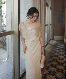 Lace bolero set drepe dress