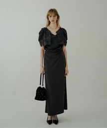 Lace bolero set drepe dress