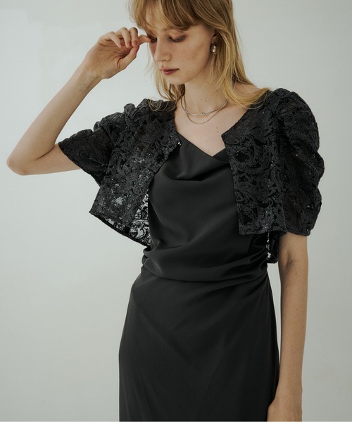 LE'RURE(リルアー)の「Lace bolero set drepe dress(ドレス・レディース・イエロー系その他/チャコール/グリーン系その他・SMALL/MEDIUM/TALL)」の21枚目の写真