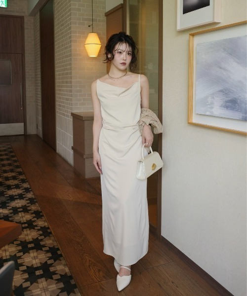 LE'RURE(リルアー)の「Lace bolero set drepe dress(ドレス・レディース・イエロー系その他/チャコール/グリーン系その他・SMALL/MEDIUM/TALL)」の10枚目の写真